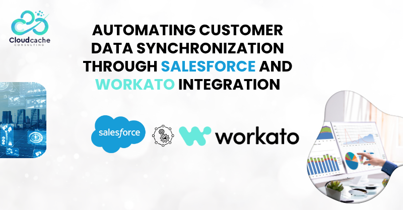 Dashboard showing automated customer data synchronization between Salesforce and Workato powered by CloudCache